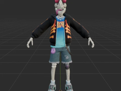 Gnarly Charlie - Fortnite 3D Model