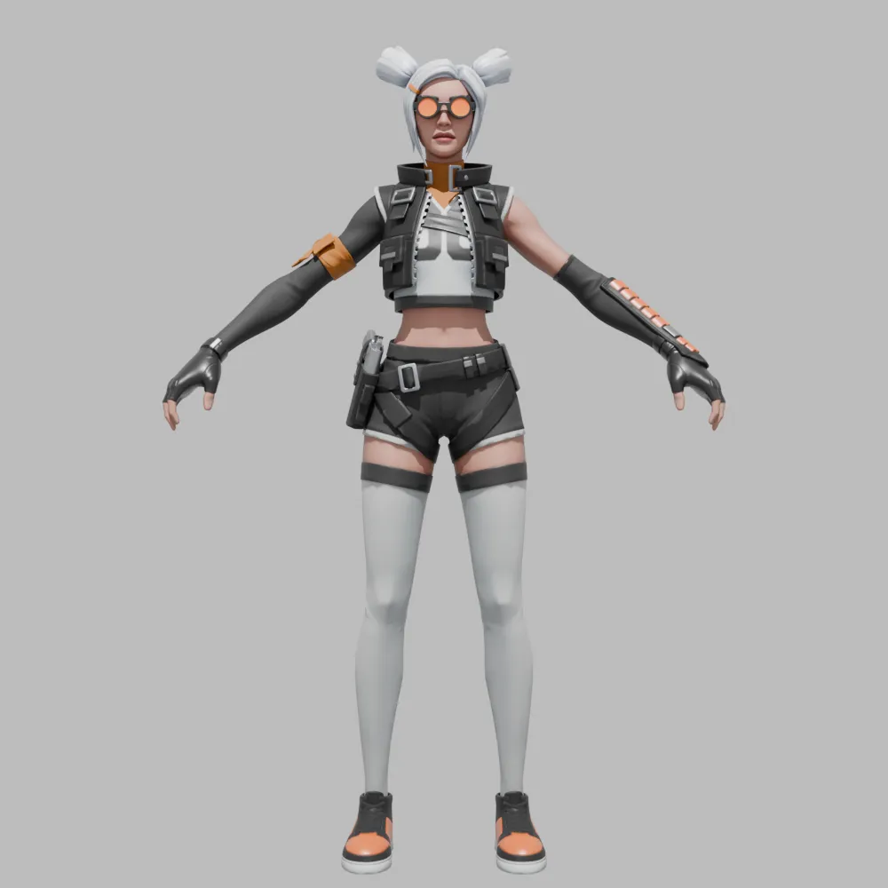 Dizzie - Fortnite 3D Model .c4d .max .obj .3ds .fbx .stl .blend 