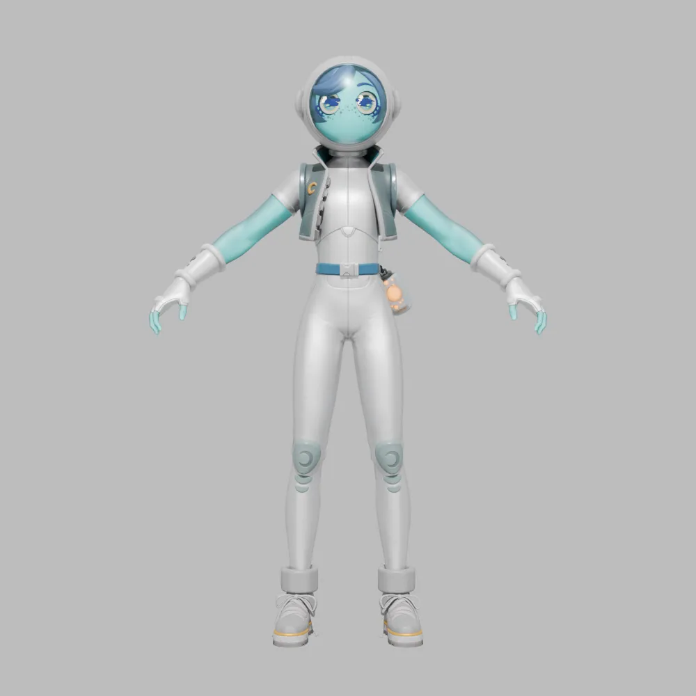 Explorer Luna - Fortnite 3D Model .c4d .max .obj .3ds .fbx .stl .blend