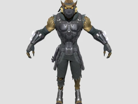 War Wolf Dire - Fortnite Modello 3D