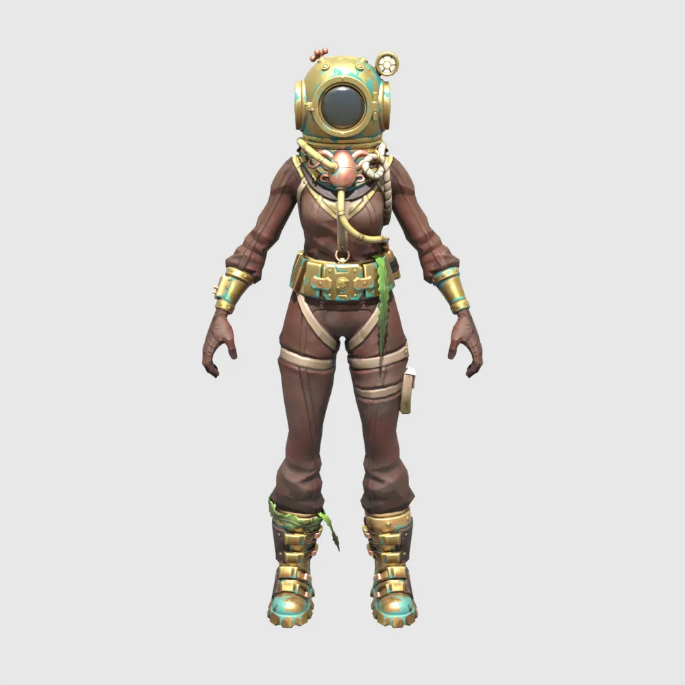 Deep Sea Dominator - Fortnite 3D Model .c4d .max .obj .3ds .fbx .stl .blend 