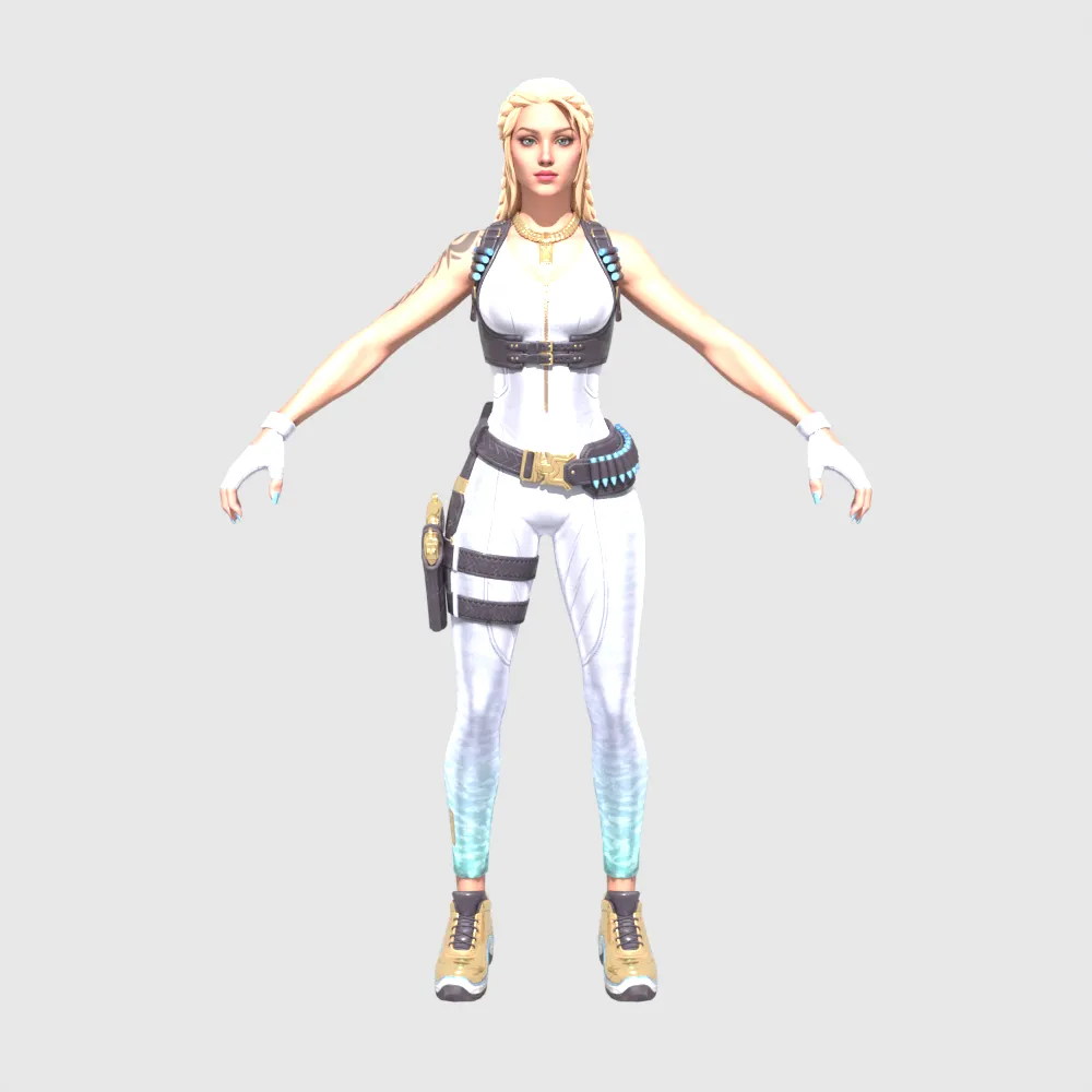 Brunhild - Fortnite 3D Model .c4d .max .obj .3ds .fbx .stl .blend