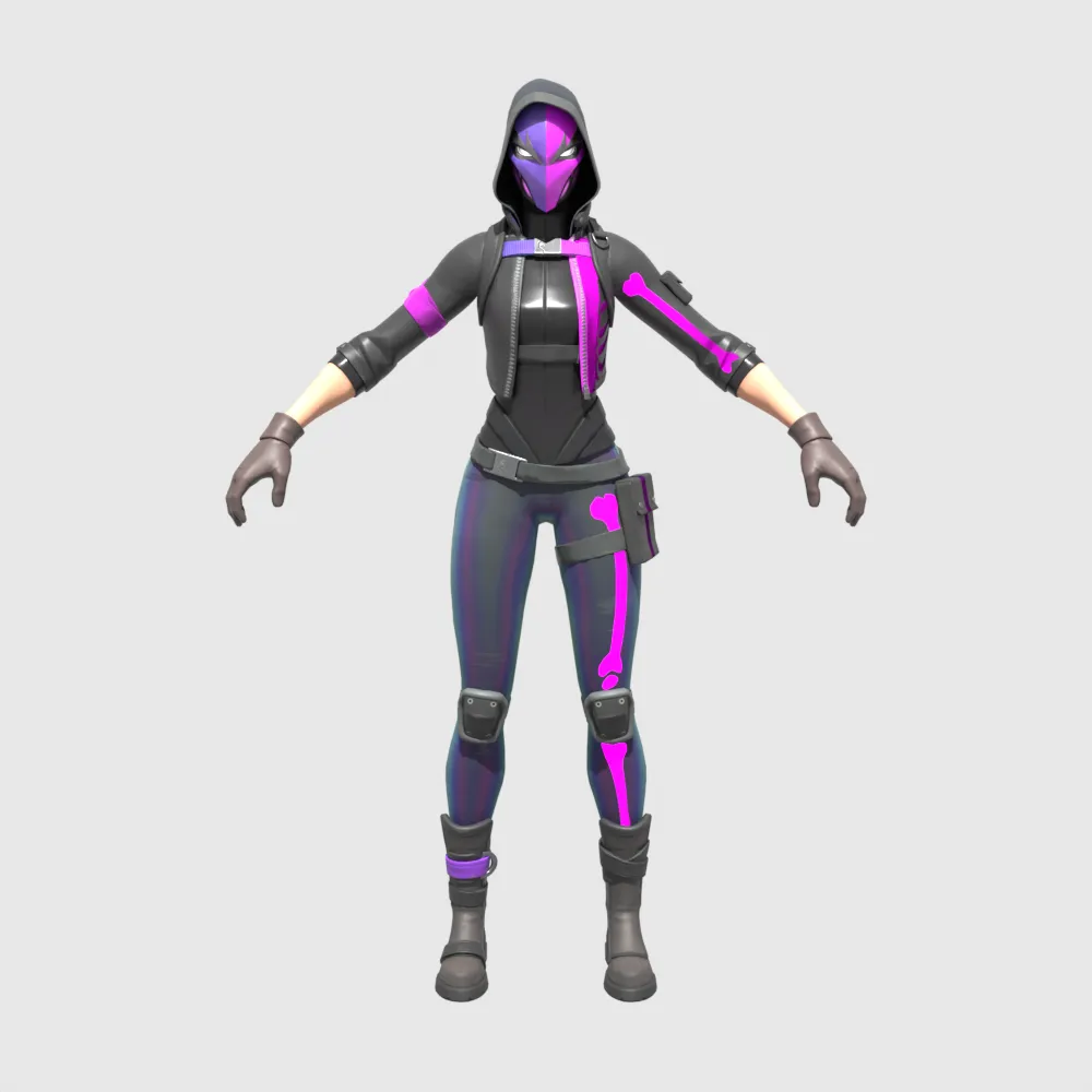 Violet - Fortnite 3D Model .c4d .max .obj .3ds .fbx .stl .blend 