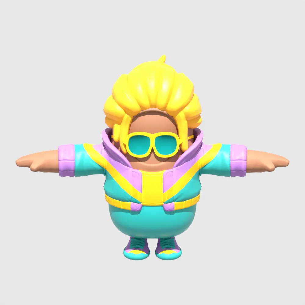 Mullet Marauder Fall Guy - Fortnite 3D Model .c4d .max .obj .3ds .fbx .stl .blend 