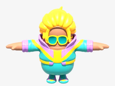 Mullet Marauder Fall Guy - Fortnite 3D Model