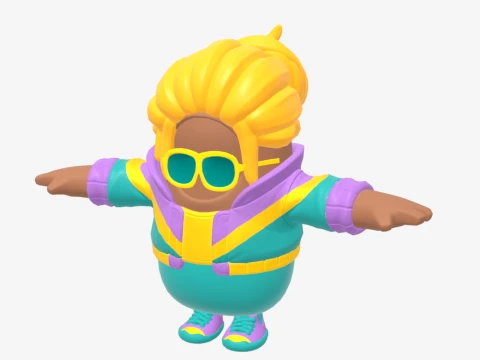 Mullet Marauder Fall Guy - Fortnite 3D Model