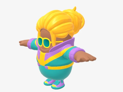 Mullet Marauder Fall Guy - Fortnite 3D Model