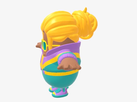 Mullet Marauder Fall Guy - Fortnite 3D Model