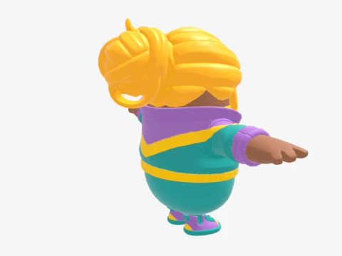 Mullet Marauder Fall Guy - Fortnite 3D Model