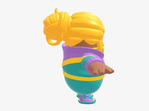 Mullet Marauder Fall Guy - Fortnite 3D Model