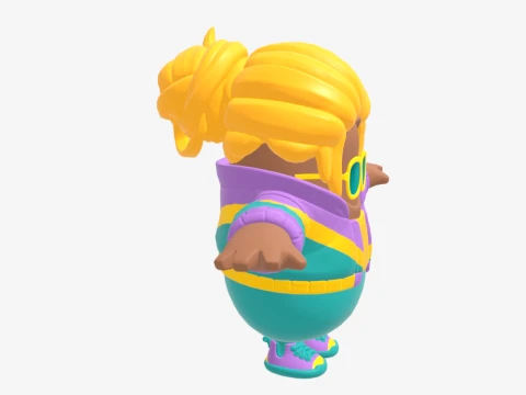 Mullet Marauder Fall Guy - Fortnite 3D Model