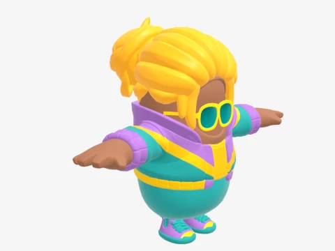 Mullet Marauder Fall Guy - Fortnite 3D Model