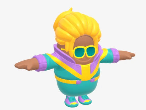 Mullet Marauder Fall Guy - Fortnite 3D Model