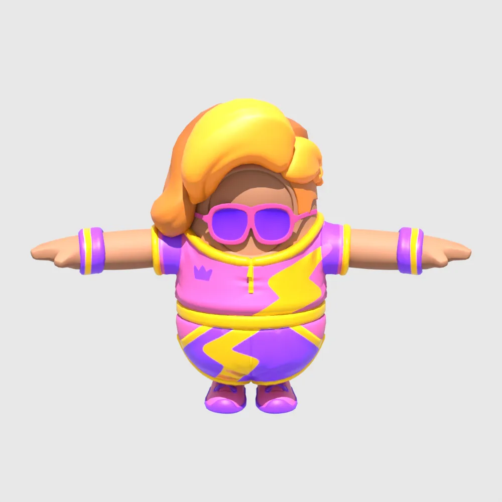 Aerobic Assassin Fall Guy - Fortnite 3D Model .c4d .max .obj .3ds .fbx .stl .blend