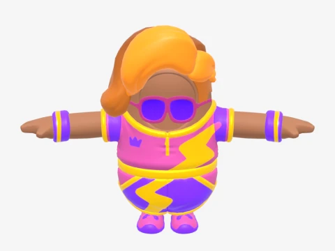 Aerobic Assassin Fall Guy - Fortnite 3D Model