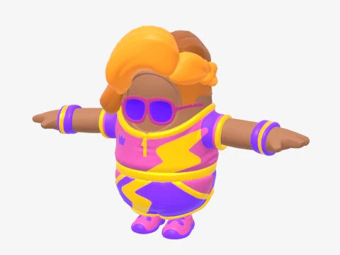 Aerobic Assassin Fall Guy - Fortnite 3D Model