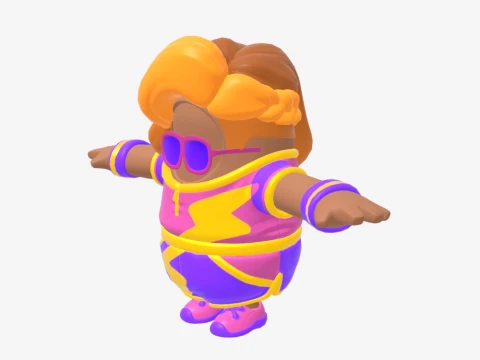 Aerobic Assassin Fall Guy - Fortnite 3D Model