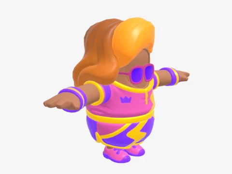 Aerobic Assassin Fall Guy - Fortnite 3D Model