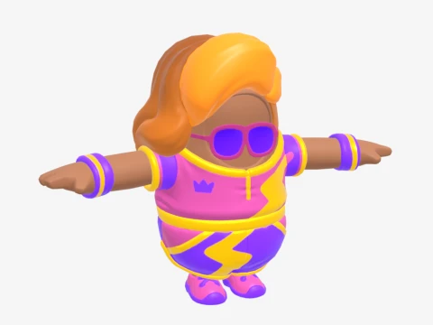 Aerobic Assassin Fall Guy - Fortnite 3D Model