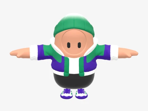The Winterfest Bandit Fall Guy - Fortnite 3D Model