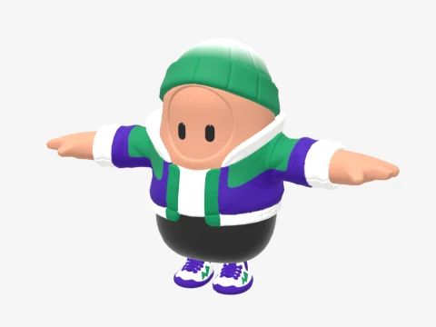 The Winterfest Bandit Fall Guy - Fortnite 3D Model