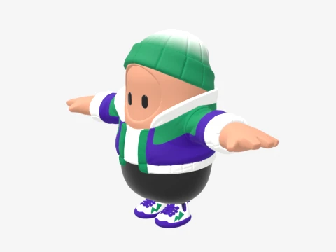 The Winterfest Bandit Fall Guy - Fortnite 3D Model