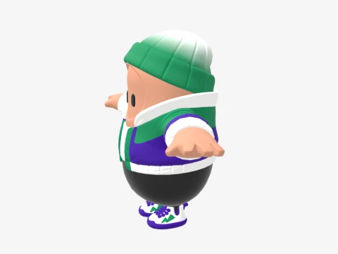 The Winterfest Bandit Fall Guy - Fortnite 3D Model