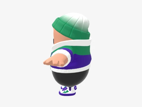 The Winterfest Bandit Fall Guy - Fortnite 3D Model