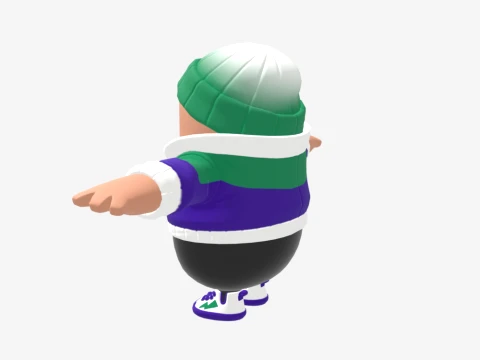 The Winterfest Bandit Fall Guy - Fortnite 3D Model