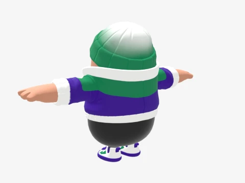 The Winterfest Bandit Fall Guy - Fortnite 3D Model