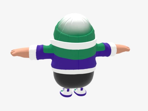 The Winterfest Bandit Fall Guy - Fortnite 3D Model