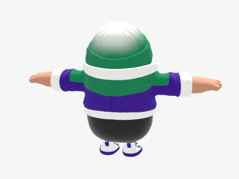 The Winterfest Bandit Fall Guy - Fortnite 3D Model