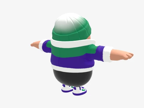 The Winterfest Bandit Fall Guy - Fortnite 3D Model