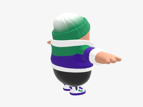 The Winterfest Bandit Fall Guy - Fortnite 3D Model