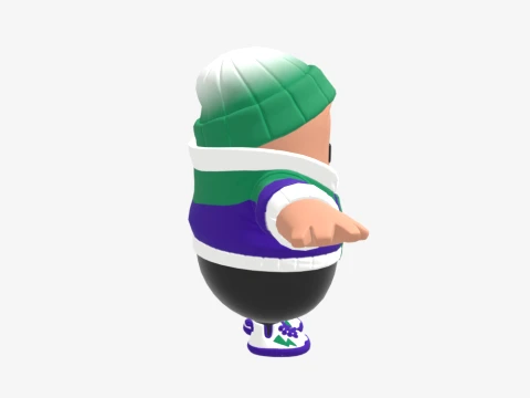 The Winterfest Bandit Fall Guy - Fortnite 3D Model