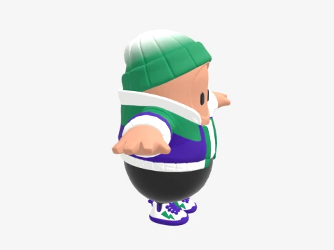 The Winterfest Bandit Fall Guy - Fortnite 3D Model