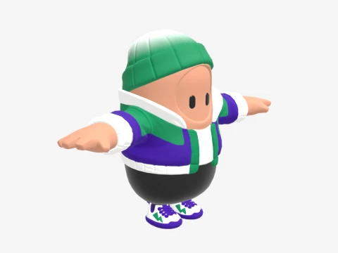 The Winterfest Bandit Fall Guy - Fortnite 3D Model