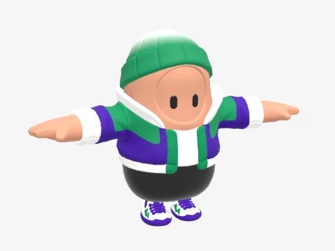 The Winterfest Bandit Fall Guy - Fortnite 3D Model