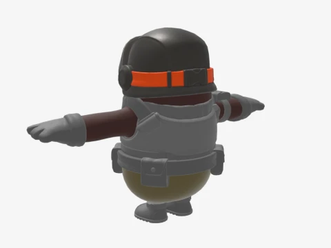Aerial Assault Trooper Fall Guy - Fortnite 3D Model