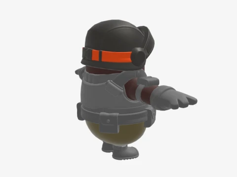 Aerial Assault Trooper Fall Guy - Fortnite 3D Model