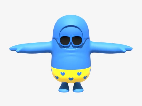 Human Bill Fall Guy - Fortnite 3D Model
