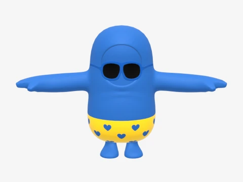 Human Bill Fall Guy - Fortnite 3D Model