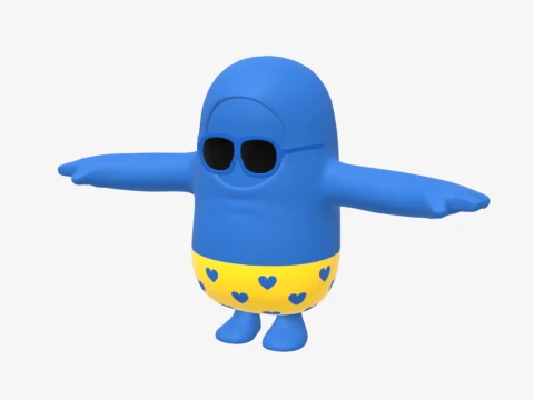 Human Bill Fall Guy - Fortnite 3D Model