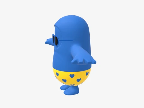 Human Bill Fall Guy - Fortnite 3D Model