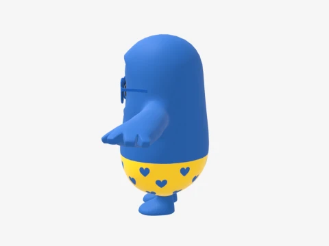Human Bill Fall Guy - Fortnite 3D Model