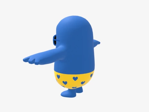 Human Bill Fall Guy - Fortnite 3D Model