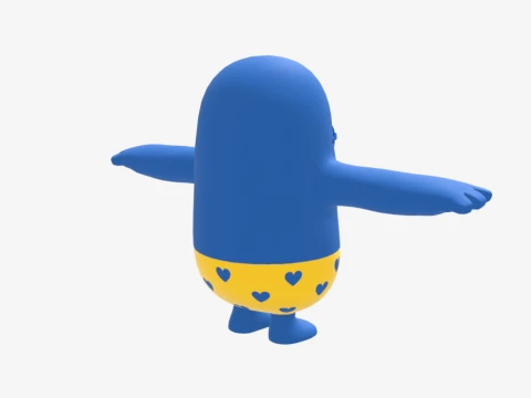Human Bill Fall Guy - Fortnite 3D Model