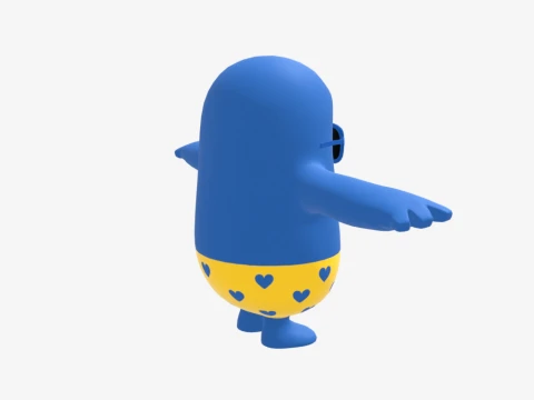 Human Bill Fall Guy - Fortnite 3D Model