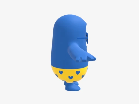 Human Bill Fall Guy - Fortnite 3D Model