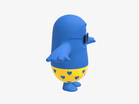 Human Bill Fall Guy - Fortnite 3D Model